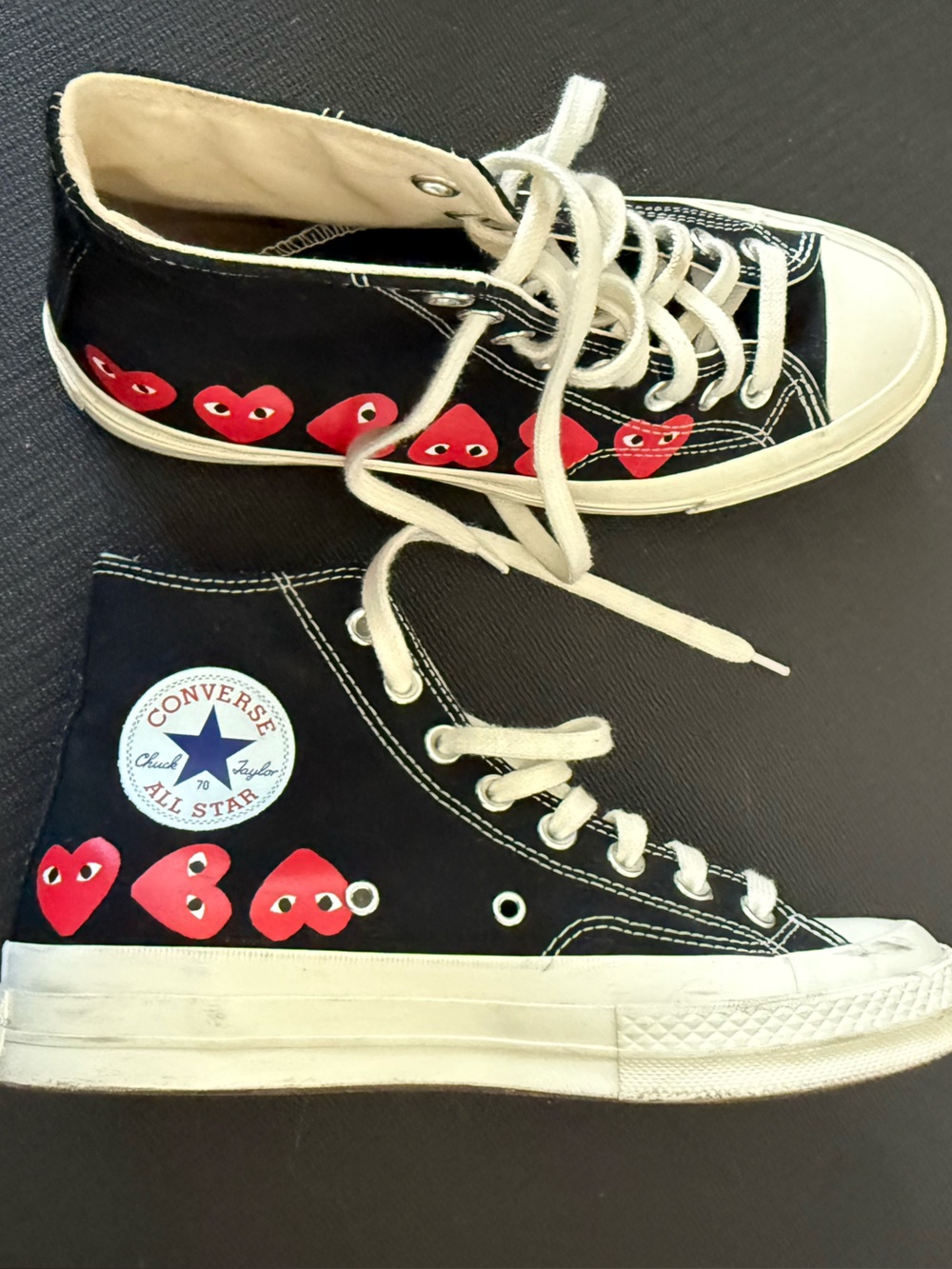 Converse x Comme des Garsons PLAY  Black High-Top Sneakers